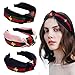 QiYue Headbands Women Hair Head Bands - Accessories Cute Beauty Fashion Hairbands Girls Cross Vintage Head Hair Bands Knotted Wide Band For Women Wash Face Makeup Workout GYM Yoga Running