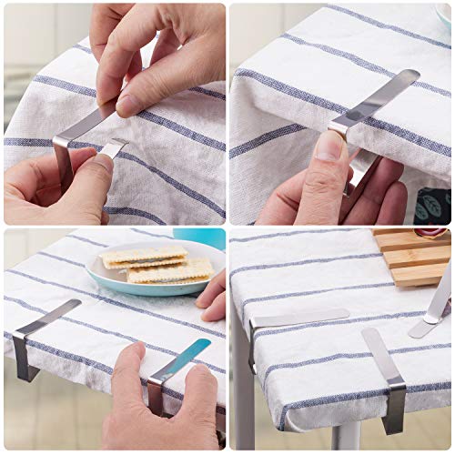 4 Tablecloth+Outdoor+Stainless+Holders+Camping