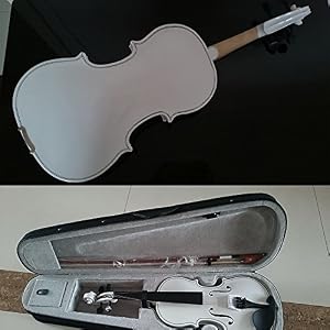 Student-Akustische-Violine-Full-44-Fichte-aus-Ahorn-mit-Fall-Schleife-Kolophonium-wei-Farbe