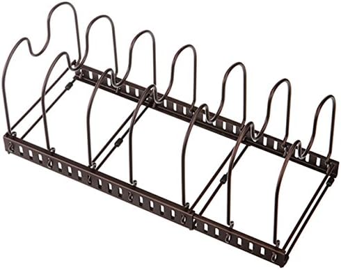 Expandible Frypan Organizer Rack, Width Adjustible Cookware Oraganizer