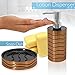 SereneLife 6 Piece Bathroom & Sink Accessory Set - Bronze Finish Modern Vanity Accessories Kit Include Tumbler, Toothbrush & Toilet Brush Holder, Lotion Dispenser, Soap Dish & Trash Bin - SLBATAC05