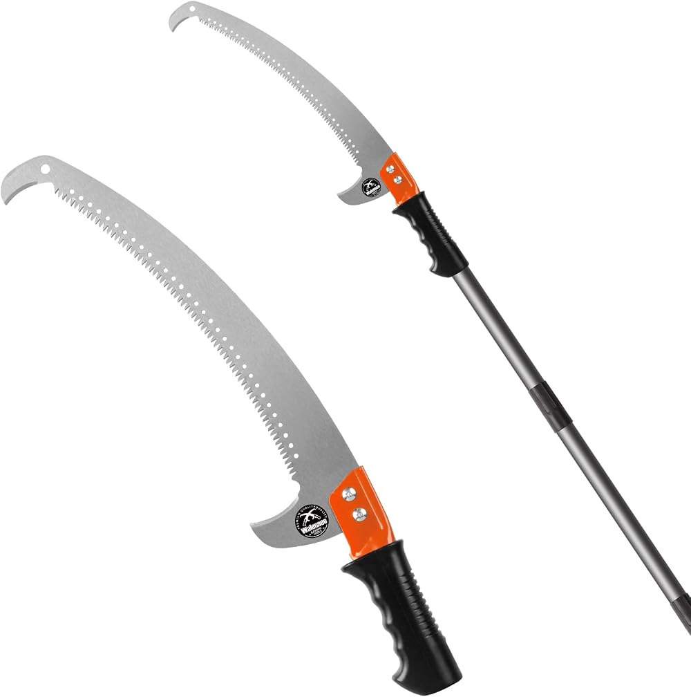 Walensee 235cm Pole Saw for Tree Trimming Light Metal Pruner with Blade