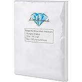 Simthread No Show Mesh (Invisible) Cut Away Embroidery Stabilizer Backing Interlining - Weight 1.9 Ounces 10" x 12" 100pcs/pack - Precut Sheets for 5x7 Machine Embroidery Hoops