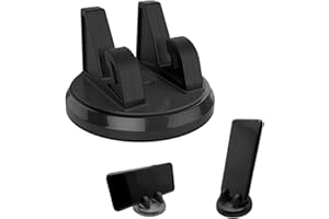 gunroil Pack-1 Car Dashboard Navigation Holder, 360 Degree Rotatable Anti-Slip Vehicle Smartphone Mount, Universal Automotive Center Console Phone Cradle for Car Home Office (Black)