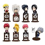 OIVA 8 Pieces Cute Naruto Ochatomo Mini Figure Set