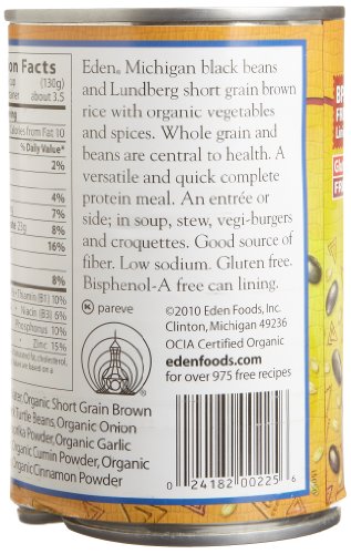 Eden Organic Caribbean Rice & Beans, 15-Ounce Cans (Pack of 12) - Thumbnail 2