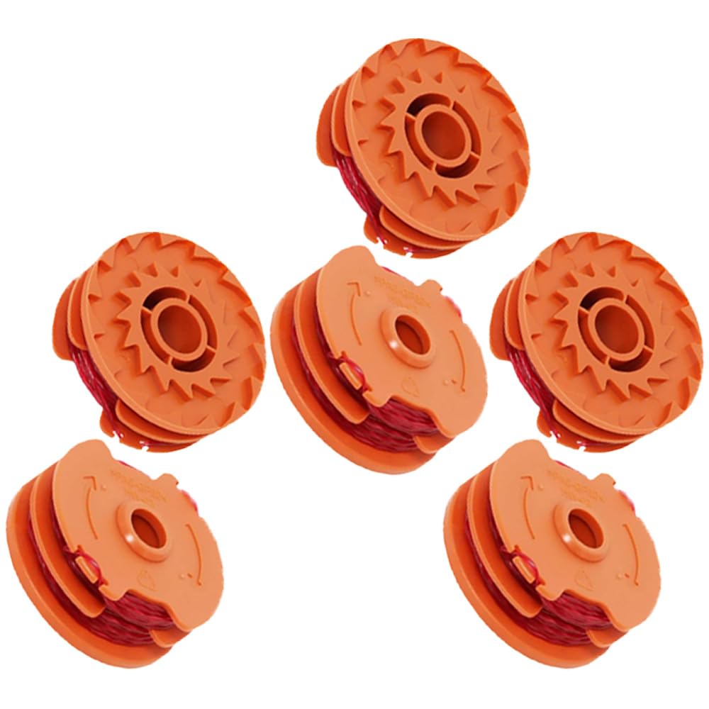 Qingriver Strimmer Spool Line Strimmer Wire Replacement for 20V Worx Grass Trimmers (BF-DCS-WO-SC-6)