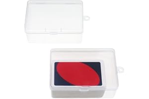 Cwdew Plastic UNO Card Case Holder Compatible with 112Pcs Classic Mattel UNO Card Game, High Capacity Playing Card Case Box Storage (NO Cards) (Set of 2)