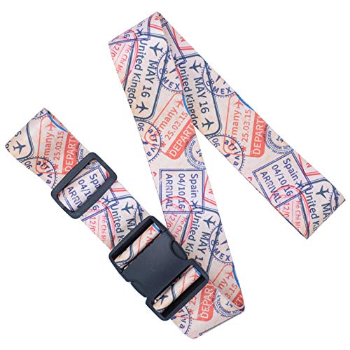 Adjustable Luggage Straps/Belt for suitcases - Travel Accessories - Luggage Accessories - Stamps Vintage