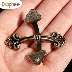 dophee 12Pcs Antique Brass Drawer Pulls, Small