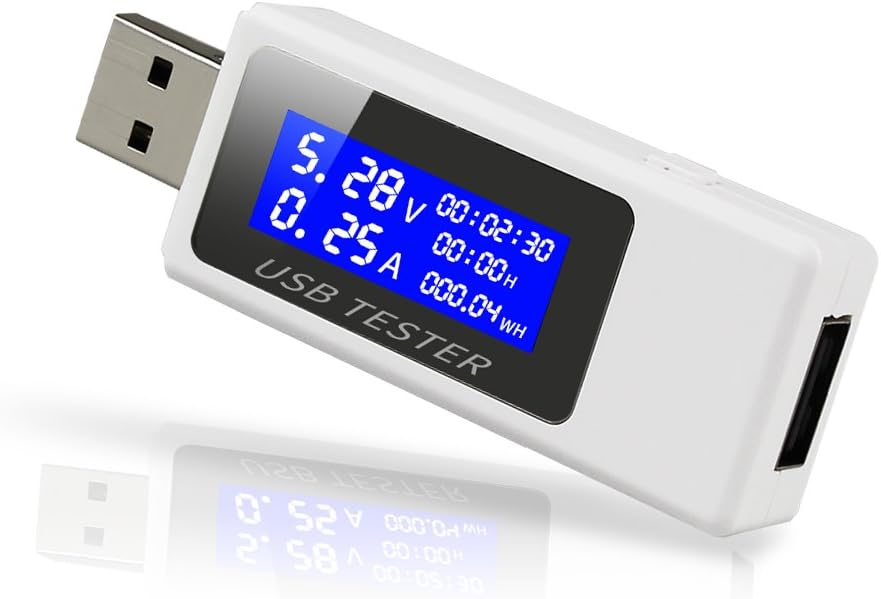 USB Meter, Benss Digital USB Safety Tester Power Meter Tester for Voltage and Current Monitor, USB Charger Tester Meter Capacity Current Voltage Tester Meter for Phone & Power Bank