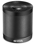 Portable Wireless Bluetooth Speaker, Infinilla 4.0 Enhanced Bass Stereo Speakers for Home and Outdoor, Built-in Microphone, FM Radio, 12 Hours Playtime (Black)