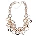 QIYUN.Z Geometric Chandelier Metallic Gold Plated Punk Chain Collar Statement Necklace