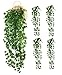 ALIERSA 4-Bunchs Outdoor Artificial Plants Hanging Ivy Garland Fake Vines Leaves Greenery Decoration for Home Wall Garden Wedding Party Bar Garland Outside Decor