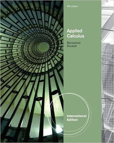 Applied Calculus Geoffrey C Berresford Andrew M Rockett Berresford Geoffrey C 9781133103936 Books Applied Calculus Geoffrey C Berresford Andrew M Rockett Berresford Geoffrey C 9781133103936 Books