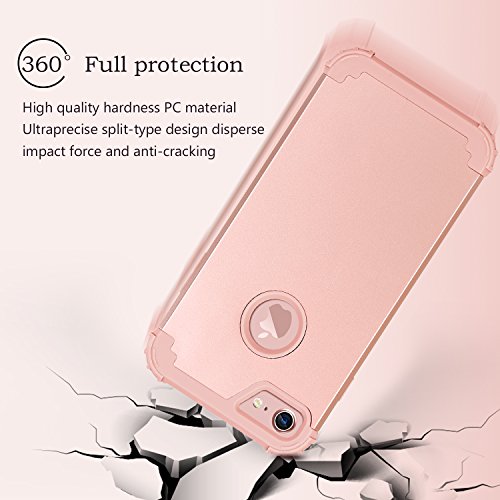 iPhone-8-Case-iPhone-7-Case-BENTOBEN-Shockproof-3-Layer-High-Impact-Resistant-Hybrid-Heavy-Duty-Hard-PC-Soft-Silicone-Full-Body-Protective-Phone-Cover-for-Apple-iPhone-7-8-47-Inch-Rose-Gold