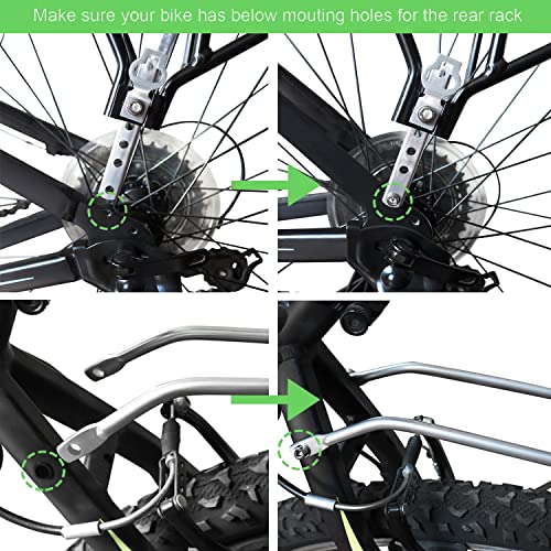 Bike Cargo Rack w/Bungee Cargo Net & Reflective Logo Universal