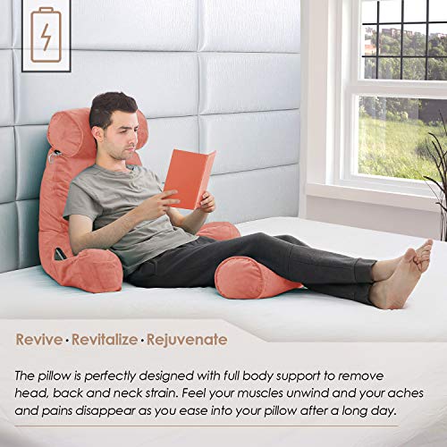 Nestl Reading Pillow, Includes 1 Extra Large Bed Rest Pillow with Arms