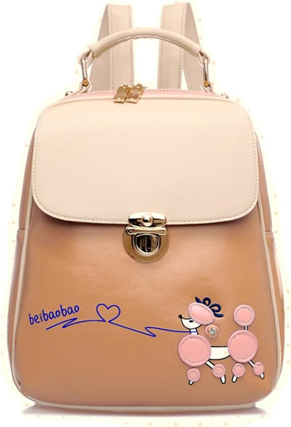 Vere Gloria Women’s Leather Backpacks Bags Vintage Casual Square Rucksack for College High Middle School Students Large Capacity Schoolbag for Teens Girls Retro Fashion Female Travel Double Shoulder Top Handle Handbags Floral Print Designer Ipad Purse Plaid Cute Cartoon Lady’s Hiking Daypacks