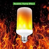 LightMe Fire Light Bulb, Flame LED Light Bulbs, Lamps with Flickering Emulation Dynamic Moving for Decoration, Creating Atmosphere-1 Pack(3W)
