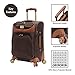 Caribbean Joe 20 Inch 8 Wheel Spinner Carry-On, Chocolate Brown, One Size