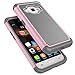 Tekcoo Galaxy Luna Case, Galaxy Amp 2 Case/Express 3 Case/J1 2016 Case, [Tmajor] Shock Absorbing Rubber Plastic Defender Case for Samsung Galaxy Luna/Amp 2/Express 3/J1 2016 -Pink