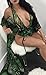 Lovaru Women's New Colorful Dyeing Bikini One Piece Swimsuit+Ponchos Cover Ups (Small, Dark Green1)