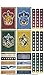 Paper House Productions Harry Potter Planner Sticker Pack of 4 Sticker Sheets for Planners, Journaling and Crafting - Hogwarts Collection