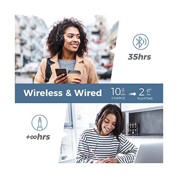 Mpow-H19-IPO-Active-Noise-Cancelling-Headphones-Bluetooth-50-Wireless-Headphones-with-CVC80-Microphone-Hi-Fi-Stereo-Deep-Bass-Rapid-Charge-35H-Playtime-for-TV-Online-Class-Home-Office Mpow H19 IPO Active Noise Cancelling Headphones, Bluetooth 5.0 Wireless Headphones with CVC8.0 Microphone, Hi-Fi Stereo…