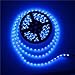 ALITOVE 16.4ft 300 LEDs 5050 SMD Blue LED Flexible Strip ribbon Light 5M/roll Waterproof IP65 DC 12V Black PCB for Home Garden Commercial Area and Festival Decoration Lighting