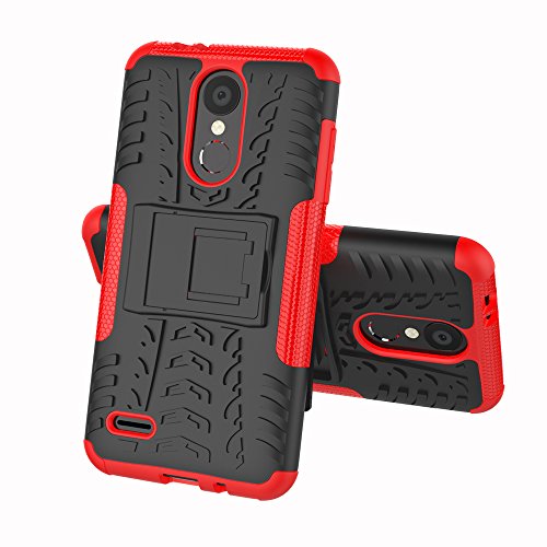 LG Aristo 2 Case,LG Tribute Dynasty/Rebel 3 LTE / X210 / LG LV3 2018 Case Heavy Duty Dual Layer Durable Armor Protective Phone Cover Cases with Kickstand for LG Aristo 2 / LG K8 2018,Red