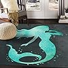 ALAZA Mermaid Silhouette Watercolor Area Rug Rugs for Living Room Bedroom 7' x 5'