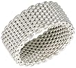 Sterling Silver 8mm Mesh Ring