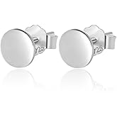 14K Gold Plated Dainty Tiny Bar, Ball, Trio Ball, Delta, Circle Disc and Heart Stud Earrings