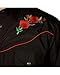 Ely Cattleman Men's Long Sleeve Western Shirt with Rose Embroidery, Black, L