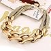 Fashion Gold Tone Twist Collar Chunky Choker Statement Chain Necklace for Women