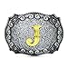Initial Letters Belt Buckle for Men Western Cowboy Rodeo Gold/Silver Large Belt Buckle