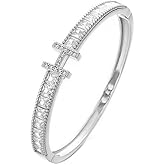 Dainty Bangle Bracelet for Women Personalized Cubic Zirconia Love Bracelets Tiny Waist Oval Bangles Bracelets Gifts for Love