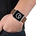 Watruer Compatible Apple Watch Band, 42mm 44mm Genuine Leather iwatch Strap Replacement Band with Stainless Metal Clasp for Apple Watch Series 4 & 3 & 2 & 1 Sport and Edition - Dark Brown
