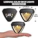 LeiDrail Solar Fence Lights Outdoor Deck Step Wall Light Solar Powered Landscape Decorative Lighting Warm White LED Waterproof for Garden Yard - 4 Pack