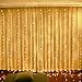 ZSTBT DM-300LW/1 300LED 9.84ft9.84ft/3m3m Window Curtain Lights for Party Wedding Home Patio Lawn Garden (Warm White)