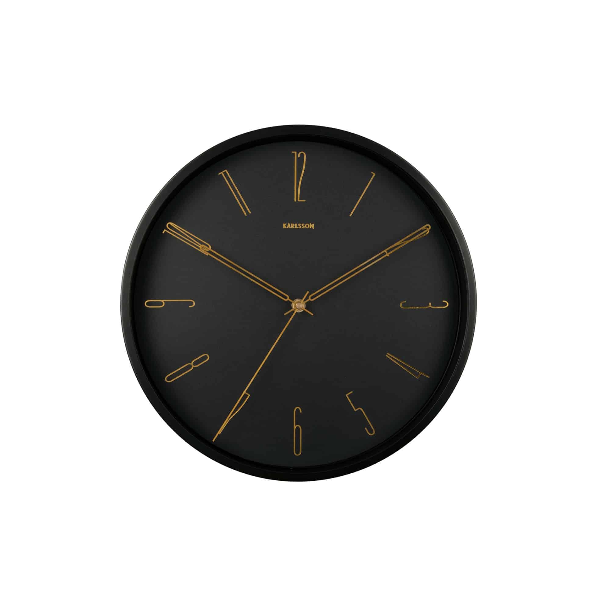 Karlsson Belle Numbers Wall Clock 35cm - Black
