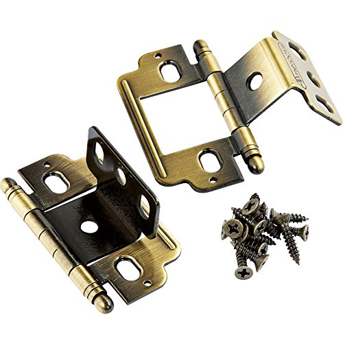Antique Brass, Ball Tip, Partial Wrap-Around Hinge
