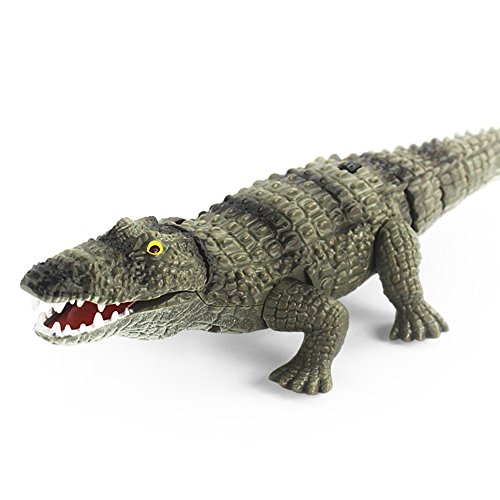 Qiyun Crocodile Toy Remote Control Simulate Crocodile Toy Can Rectilinear Crawling Kids Animal Toy Giftcolour:Light green