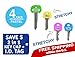 Key Caps Tags - Stretchy All-in-One Key Cover & Tags - ONE Size FITS Most Keys - Includes Blank Labels and Printed Labels - Key Covers, Name Tags, Identify Tag (Pastel 4 Pack)