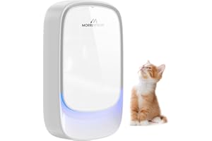 Morrerfresh Cat Litter Deodorizer – 99% Odor Eliminator for Strong Pet Odors, Plug In Negative Ion Air Purifier for Litter Box, Home, Kitchen, Bathroom, Ozone-Free & Quiet Portable (Unscented)