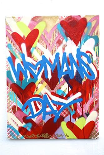ORIGINAL Chris Riggs 24" x 18" cubism gold abstract modern contemporary canvas fine art painting urban pop art