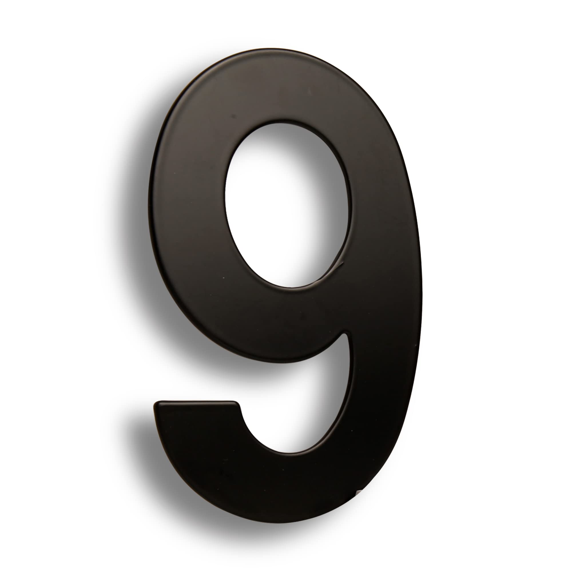 HASWARE 304 Stainless Steel Modern House Number 8 Inch/20cm Stylish Door Alphabet Plaque for Street Home Decor (9, 8 Inch Black)