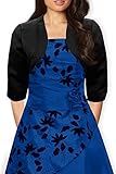 Black Butterfly Satin Bolero Jacket - Half Sleeve