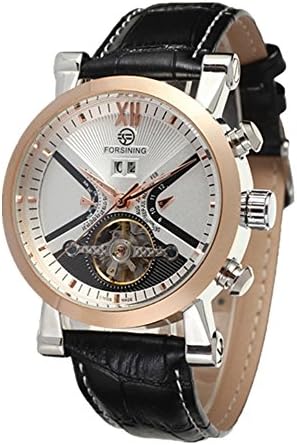 ZACK1 Mens Automatic Luxury Tourbillon Watch For Men Black Leather Band